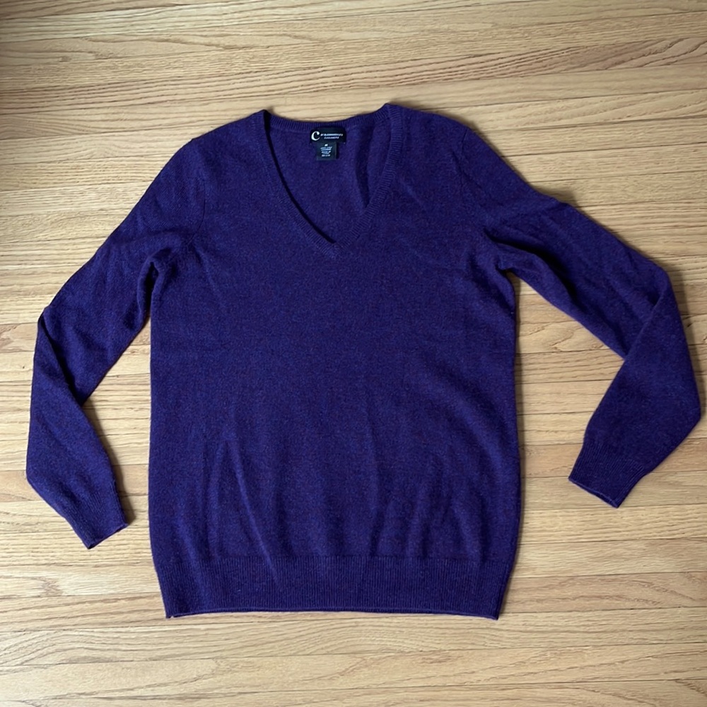 100% Cashmere Purple Sweater